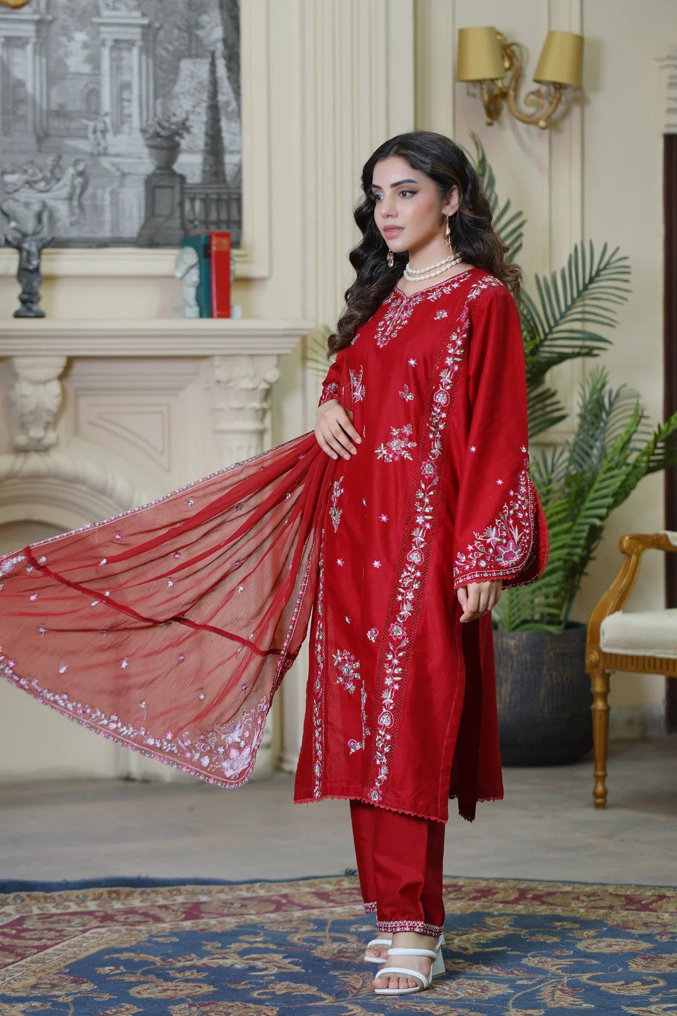 Beet Rush - 3Pc - Embroidered Premium Lawn Dress – WARA PRET