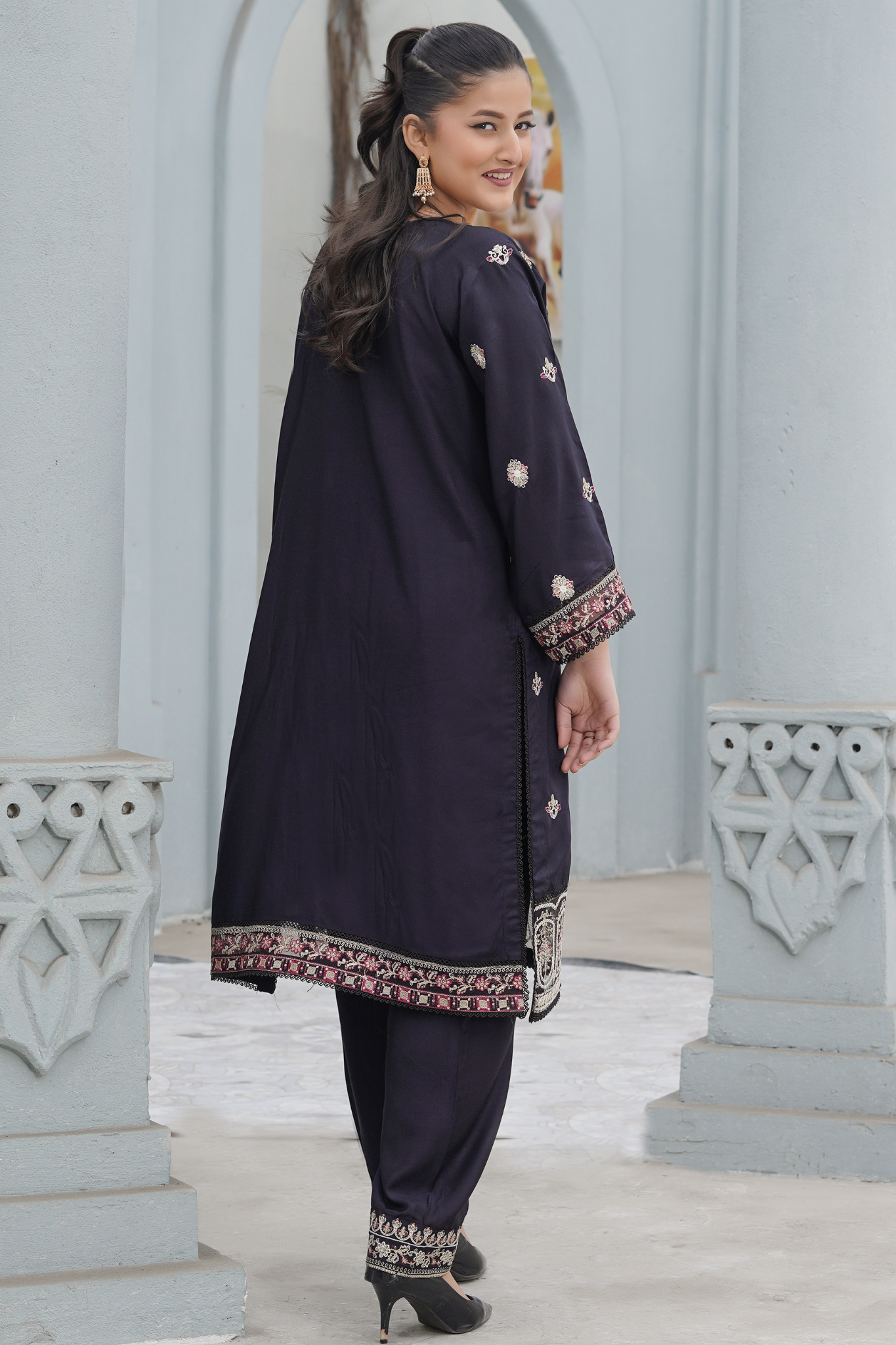 Midnight Majesty 2Pc - Orignal Viscose Dress