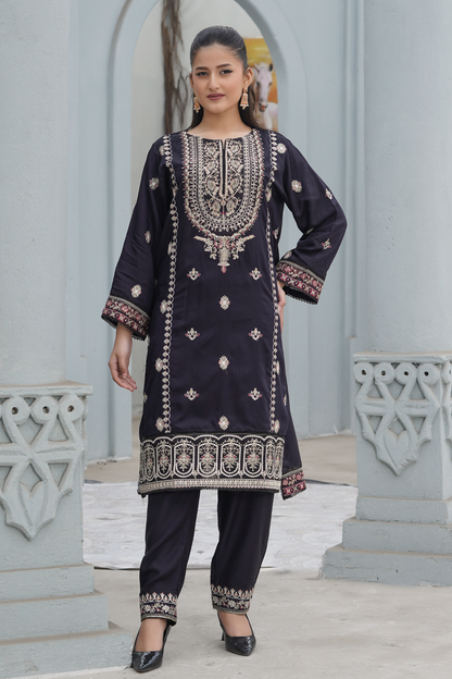 Midnight Majesty 2Pc - Orignal Viscose Dress