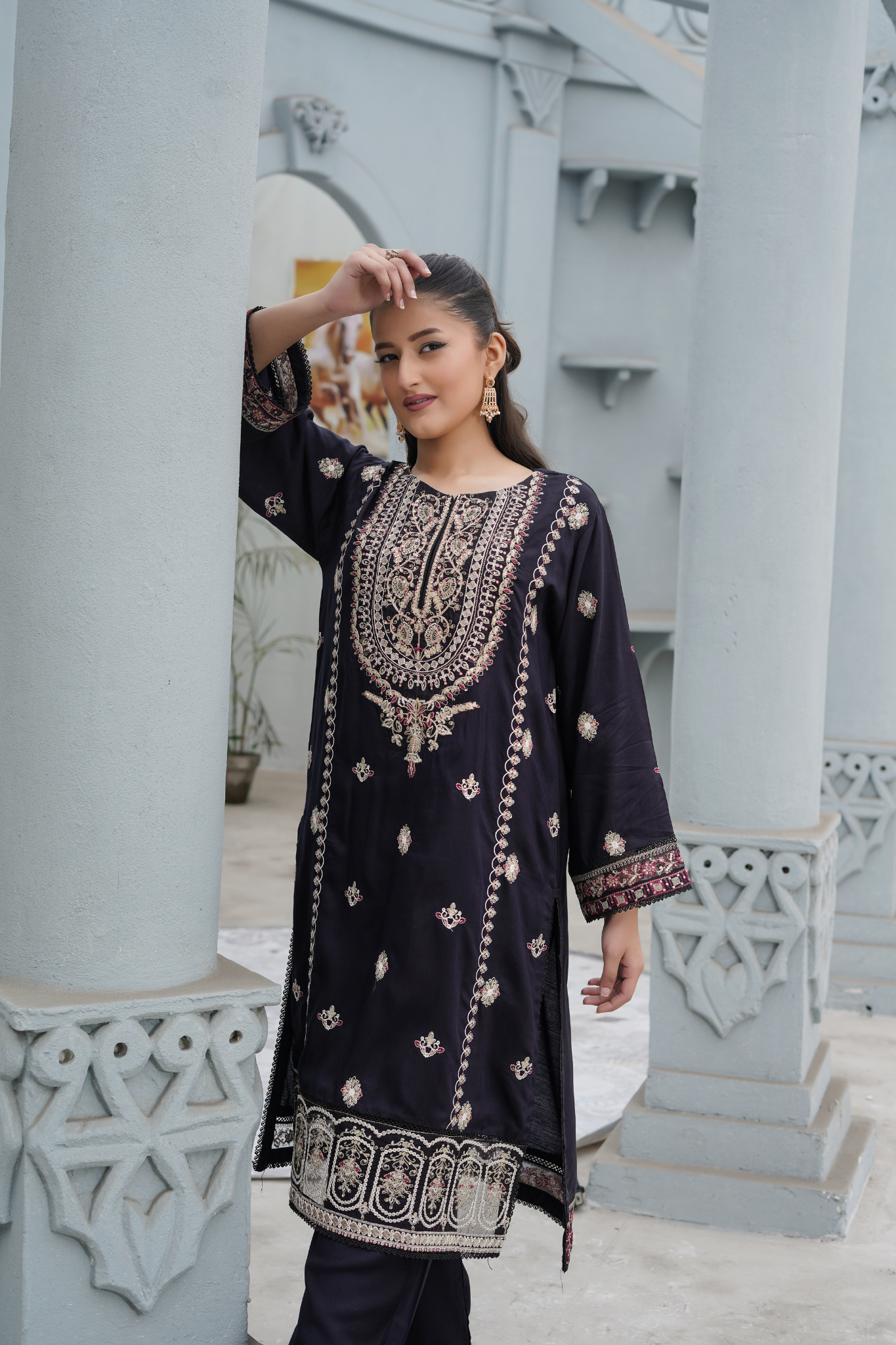 Midnight Majesty 2Pc - Orignal Viscose Dress