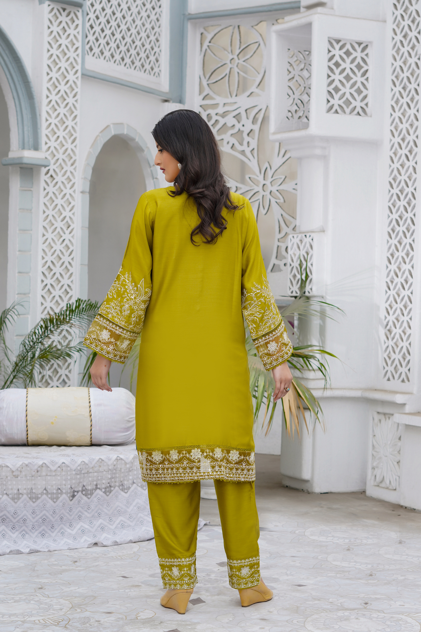 Olive Aura 2Pc - Orignal Viscose Dress