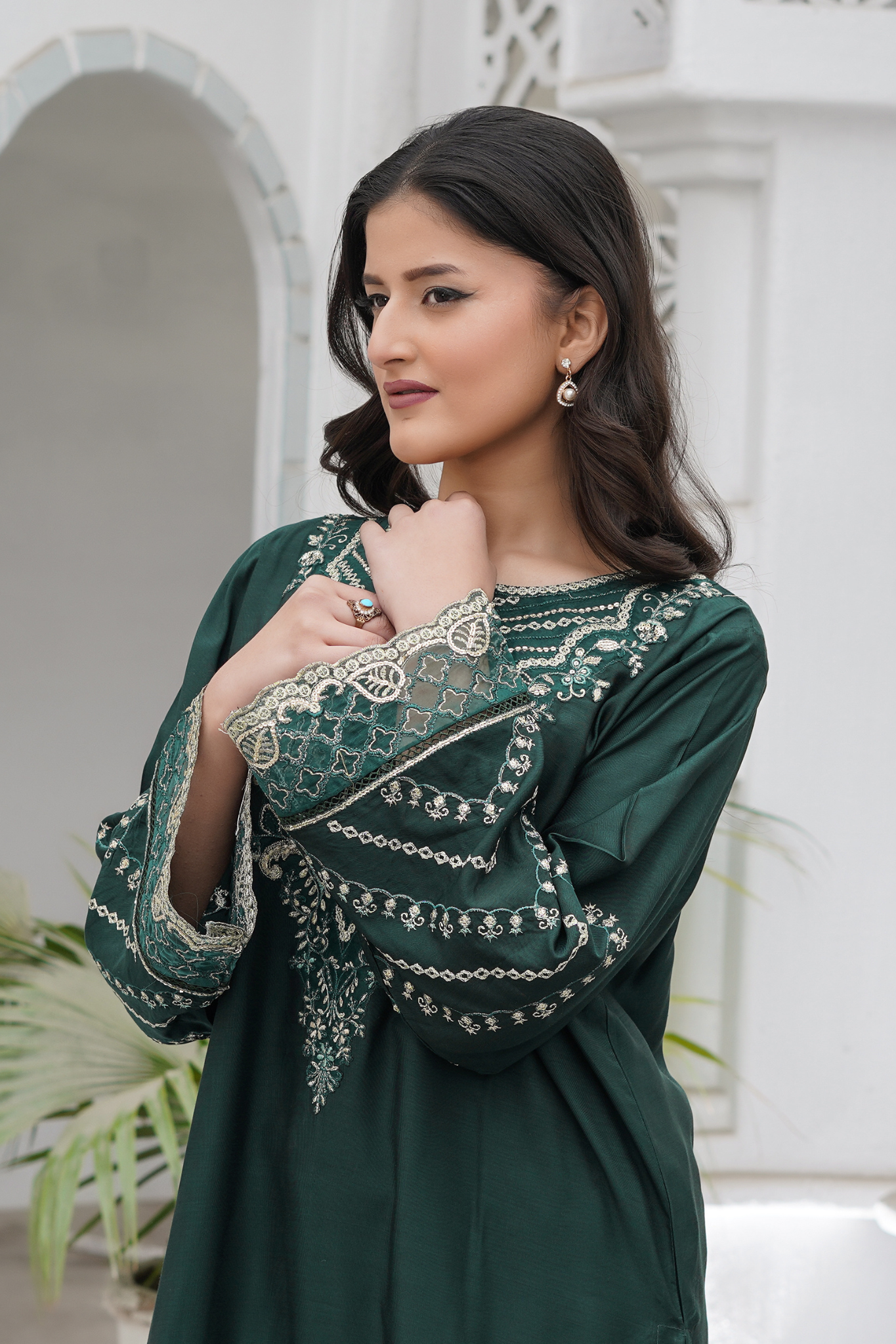 Emerald Hues 2Pc - Orignal Viscose Dress