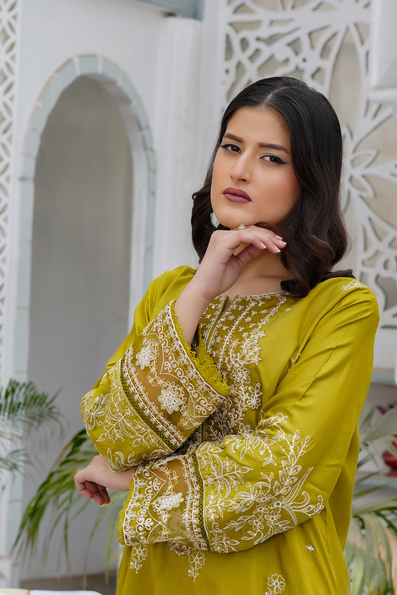 Olive Aura 2Pc - Orignal Viscose Dress