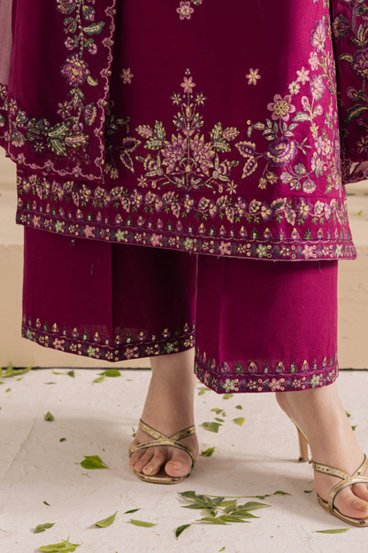 Omavi - 3Pc - Embroidered Premium Lawn Dress