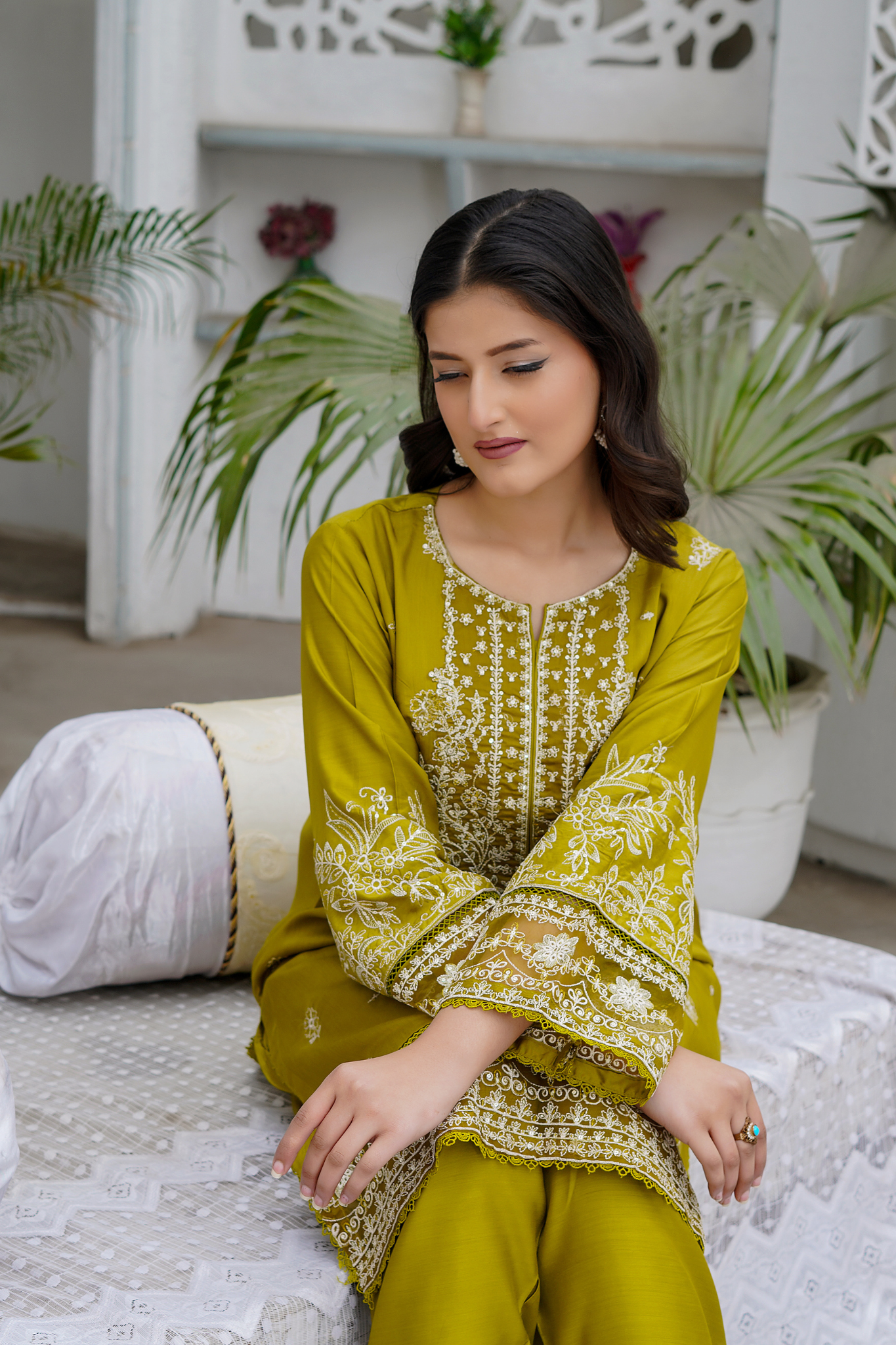 Olive Aura 2Pc - Orignal Viscose Dress