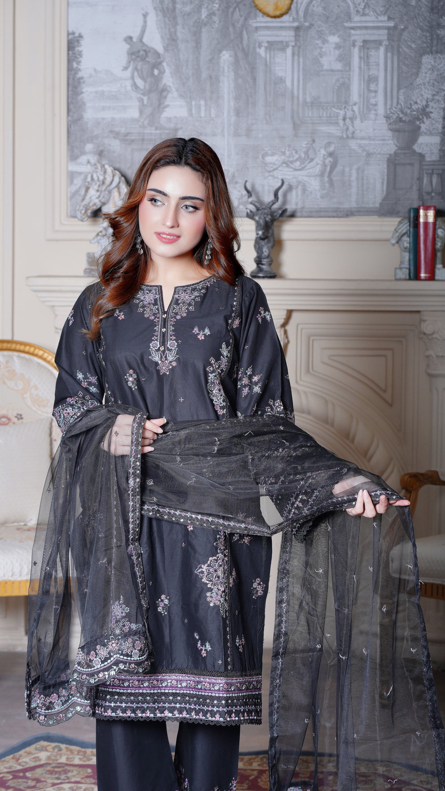 Elmira - 3Pc - Embroidered Premium Lawn Dress