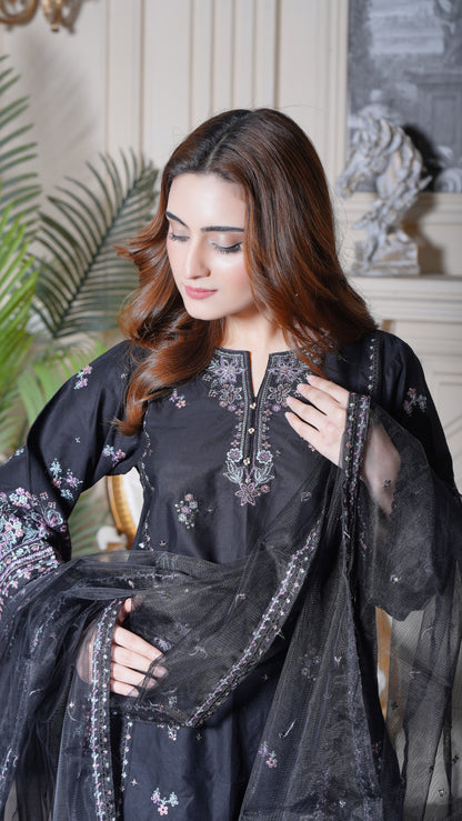 Elmira - 3Pc - Embroidered Premium Lawn Dress