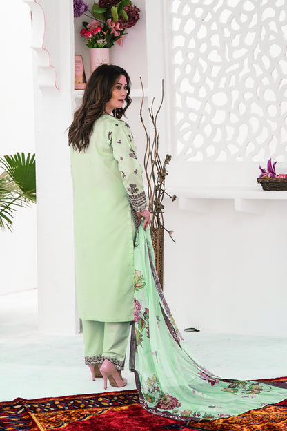 Ready-to-wear embroidered lawn suit with culottes and fashion tips